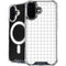 White Grid iPhone 16 Plus MagSafe Case