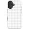 White Grid iPhone 16 Plus Magsafe Impact Case