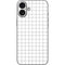 White Grid iPhone 16 Plus Skin