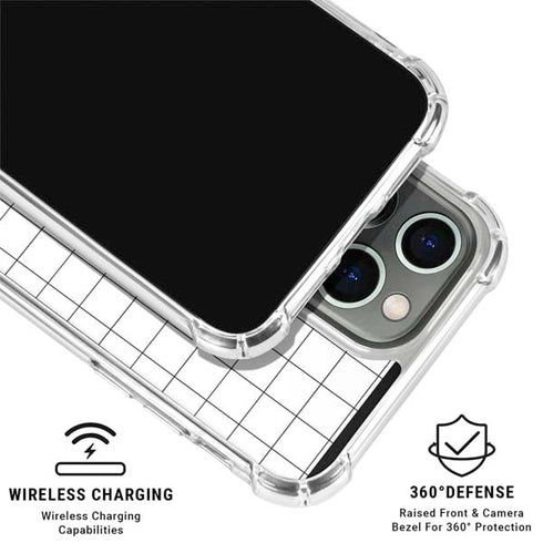 White Grid iPhone 16 Pro Clear Case