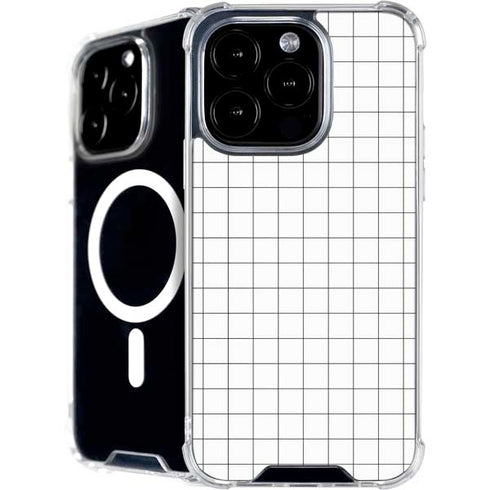 White Grid iPhone 16 Pro MagSafe Case