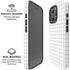 White Grid iPhone 16 Pro Magsafe Impact Case
