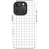 White Grid iPhone 16 Pro Max Impact Case