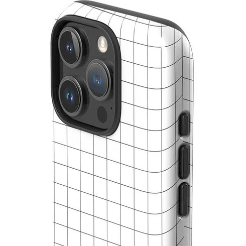 White Grid iPhone 16 Pro Max Impact Case