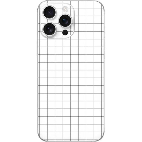 White Grid iPhone 16 Pro Max Skin