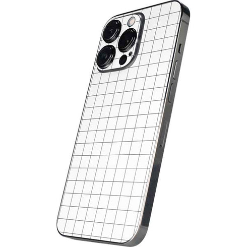 White Grid iPhone 16 Pro Max Skin