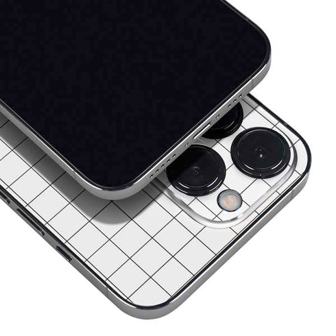 White Grid iPhone 16 Pro Max Skin