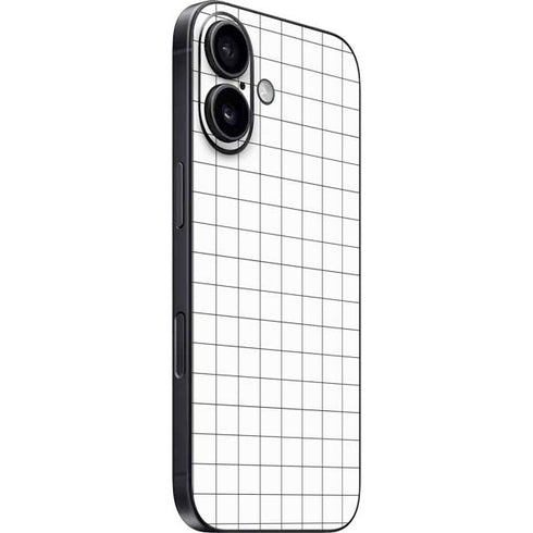 White Grid iPhone 16 Skin
