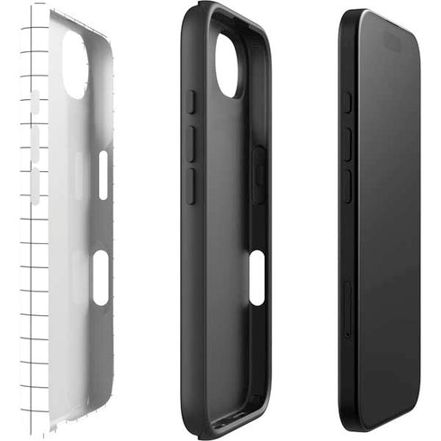 White Grid iPhone 16e Impact Case
