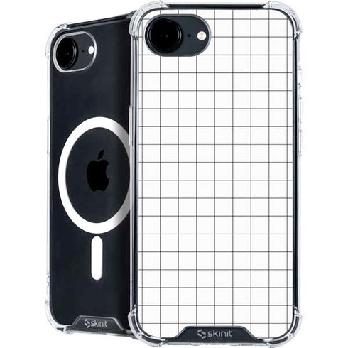 White Grid iPhone 16e MagSafe Case