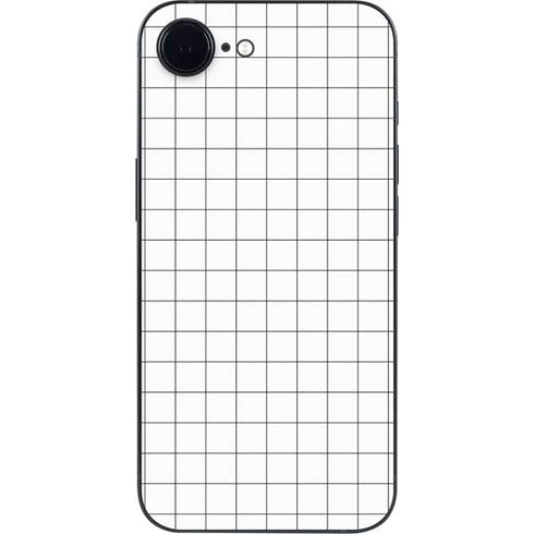 White Grid iPhone 16e Skin