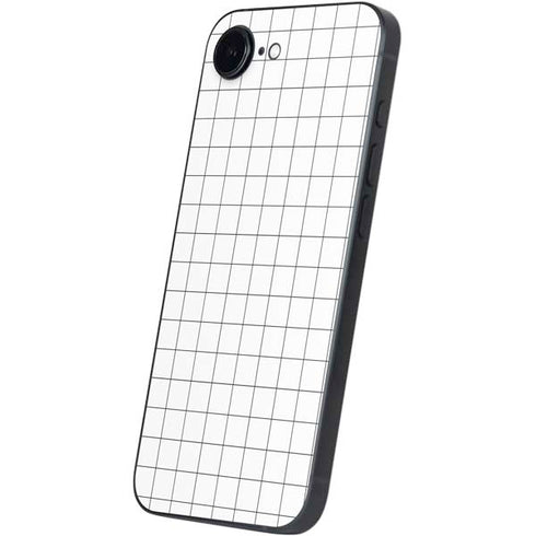 White Grid iPhone 16e Skin