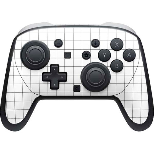 White Grid Nintendo Switch 2 (2025) Pro Controller Skin