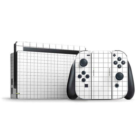 White Grid Nintendo Skins