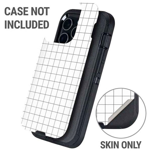 White Grid Otterbox Defender iPhone Skin