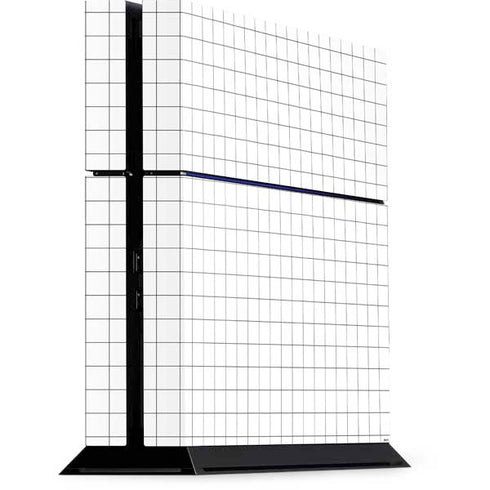 White Grid PlayStation PS4 Skins