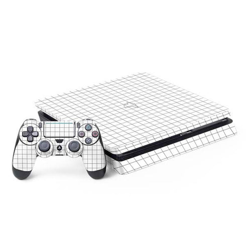 White Grid PlayStation PS4 Skins