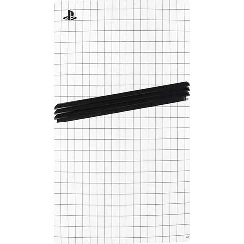 White Grid PS5 Pro Console Skin