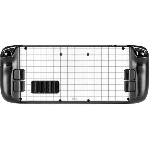 White Grid Steam Deck Handheld Gaming Computer Skin