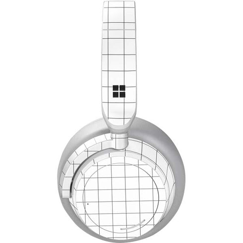 White Grid Surface Headphones Skin
