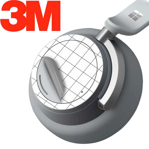 White Grid Surface Headphones Skin