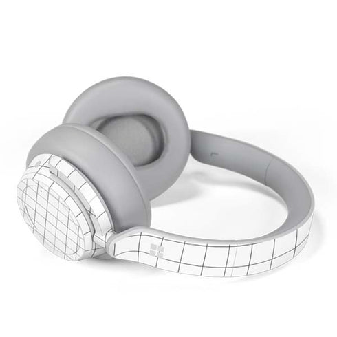 White Grid Surface Headphones Skin