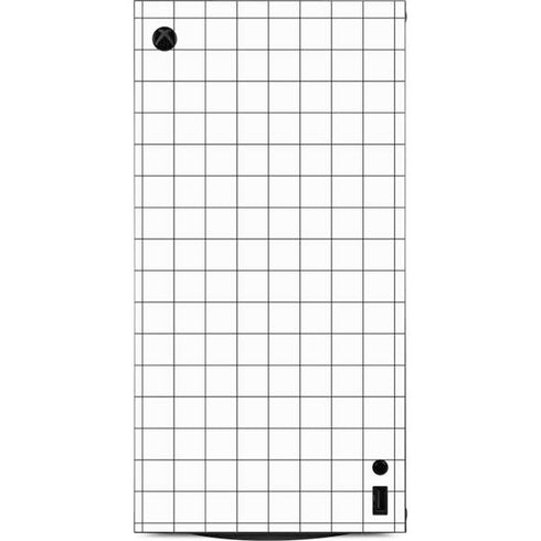White Grid XBox Series X Digital Edition Console Skin