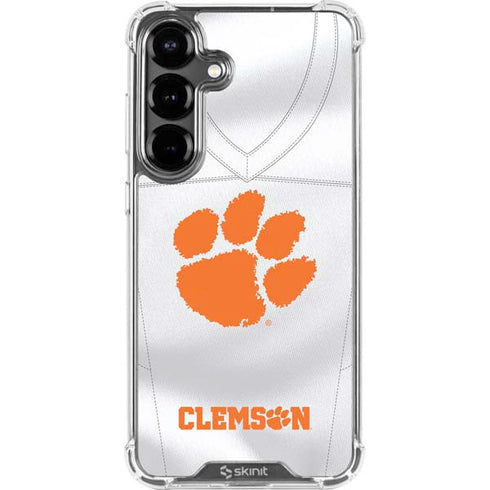 Clemson University White Jersey Galaxy S26 Clear Case