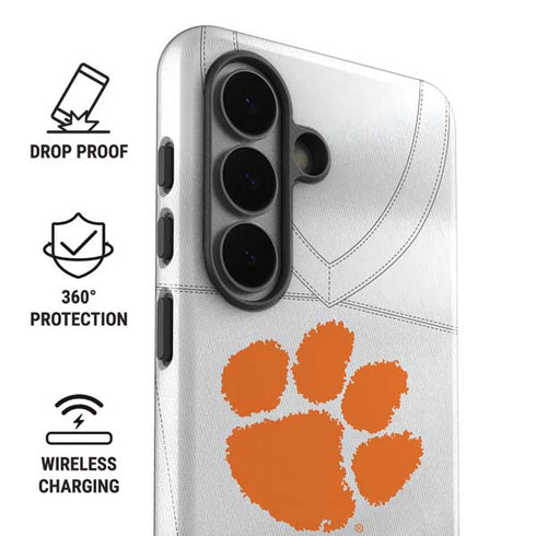 Clemson University White Jersey Galaxy S26 Impact Case