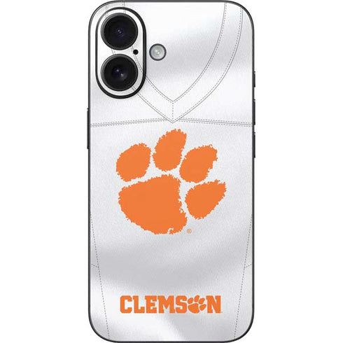 Clemson University White Jersey iPhone 16 Skin