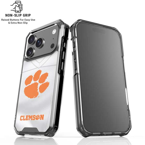 Clemson University White Jersey iPhone 18 Pro Clear Case