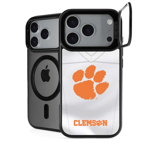 Clemson University White Jersey iPhone 18 Pro Kickstand Case