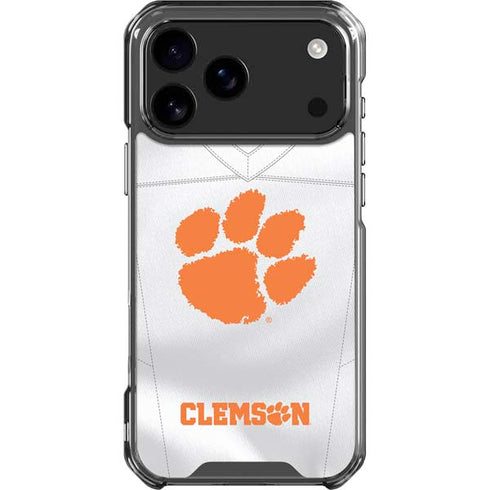 Clemson University White Jersey iPhone 18 Pro Max Clear Case