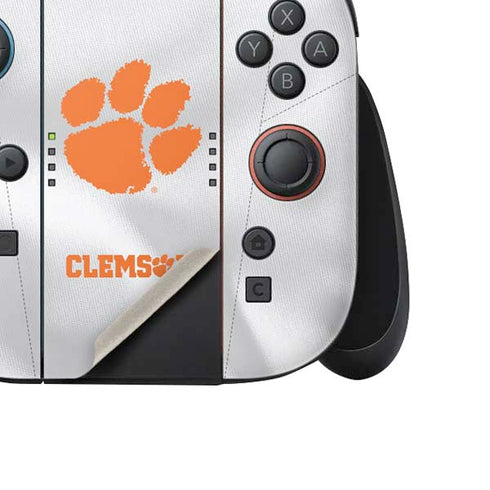Clemson University White Jersey Nintendo Switch 2 (2025) Joy-Con Controller Skin