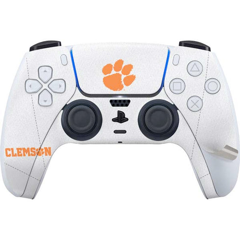 Clemson University White Jersey PS5 Pro Disk Bundle Skin