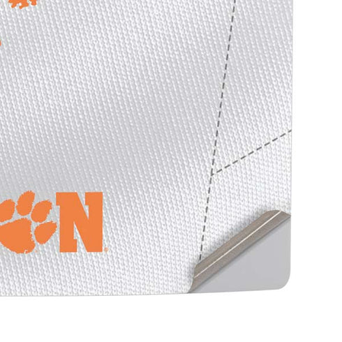 Clemson University White Jersey PS5 Pro Disk Console Skin