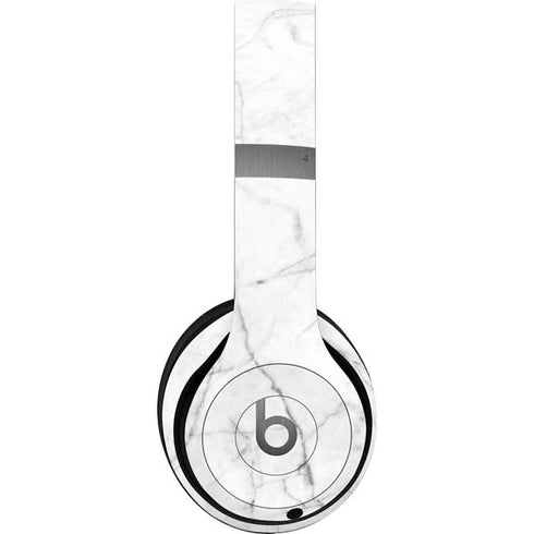 White Marble Beats Solo 4 Wireless Headphones Skin