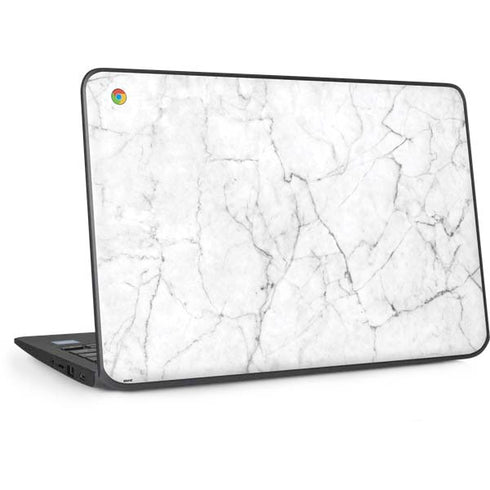 White Marble HP Chromebook Skin