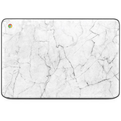 White Marble HP Chromebook Skin
