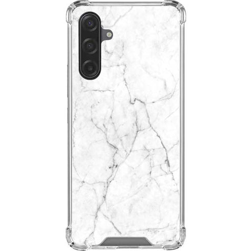 White Marble Galaxy A17 Clear Case