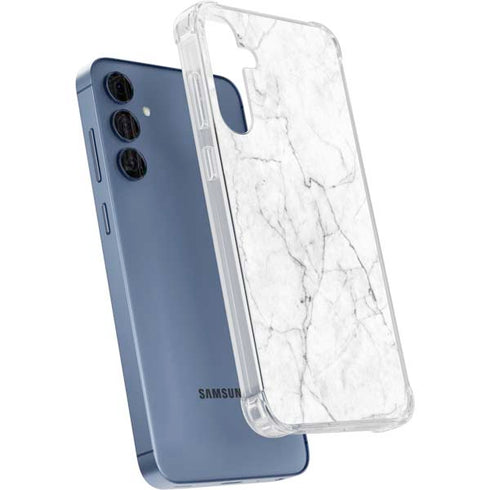 White Marble Galaxy A55 5G Clear Case