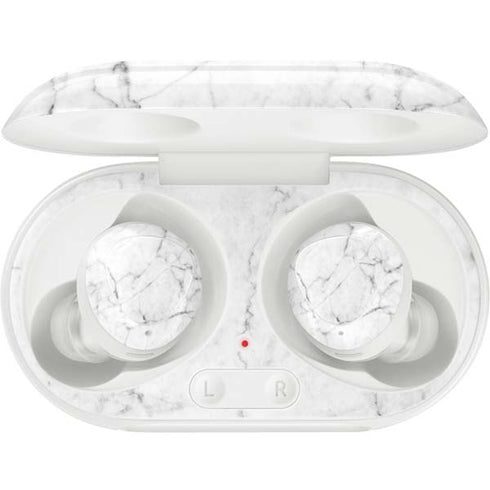 White Marble Galaxy Buds Plus Skin