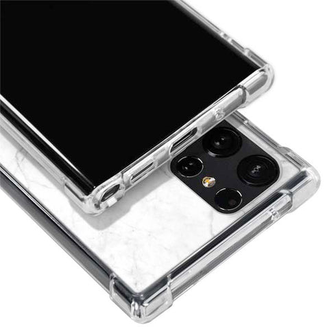 White Marble Galaxy S23 Ultra Clear Case