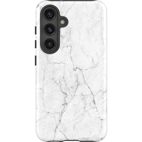 White Marble Galaxy S25 Impact Case