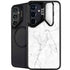 White Marble Galaxy S25 Kickstand Case