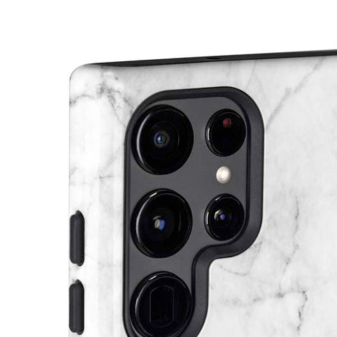 White Marble Galaxy S25 Ultra Impact Case
