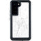 White Marble Galaxy S24 Waterproof Case
