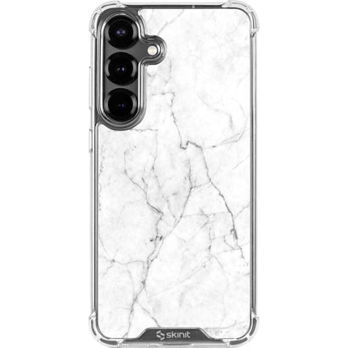 White Marble Galaxy S26 Clear Case