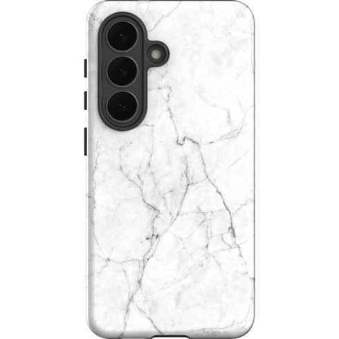 White Marble Galaxy S26 Impact Case