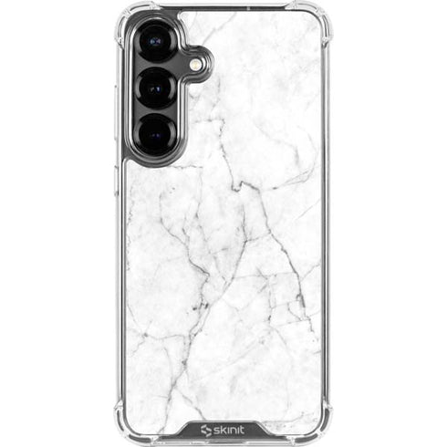 White Marble Galaxy S26 Plus Clear Case
